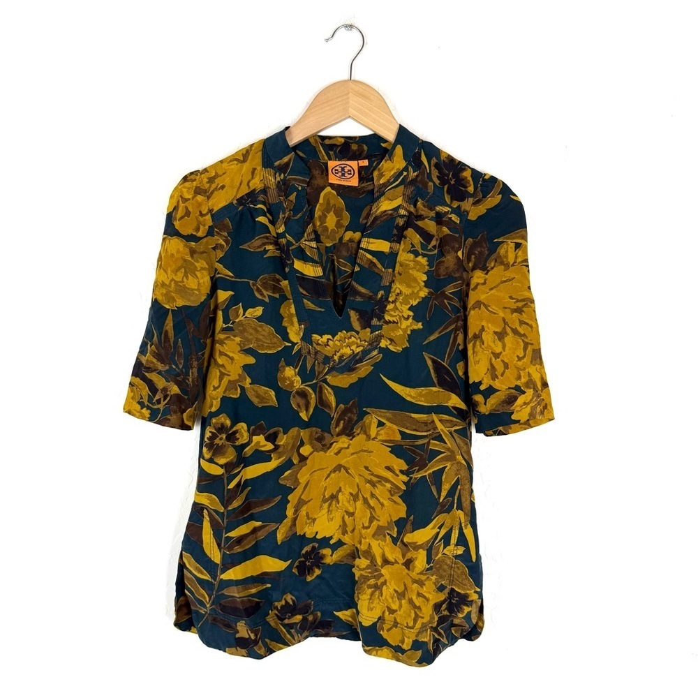 Tory Burch V-Neck Silk Top